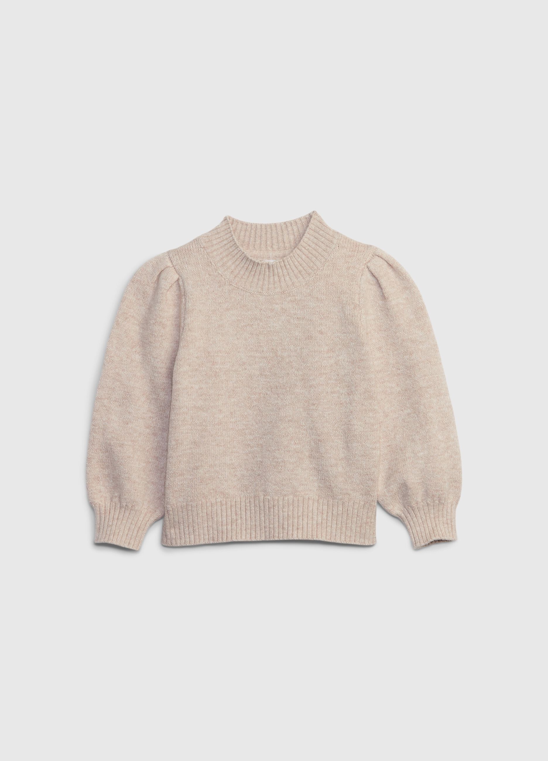 Pullover with mock neck