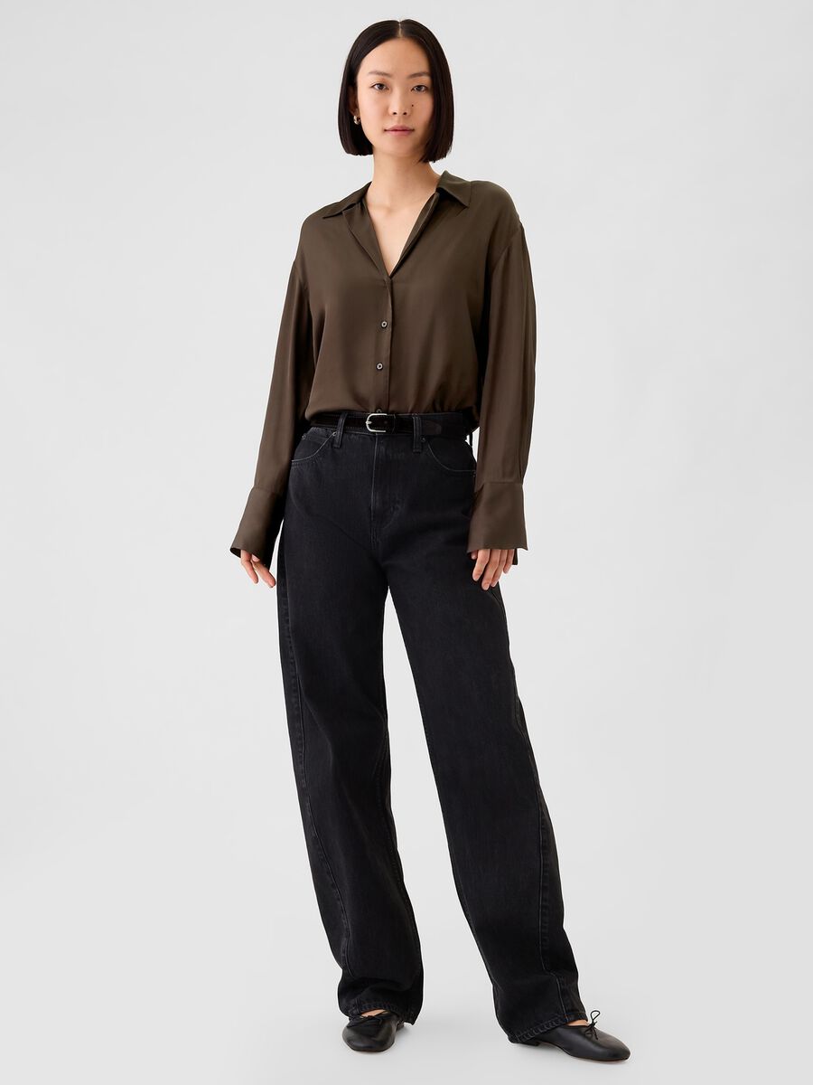 Camicia in viscosa satin Donna_1