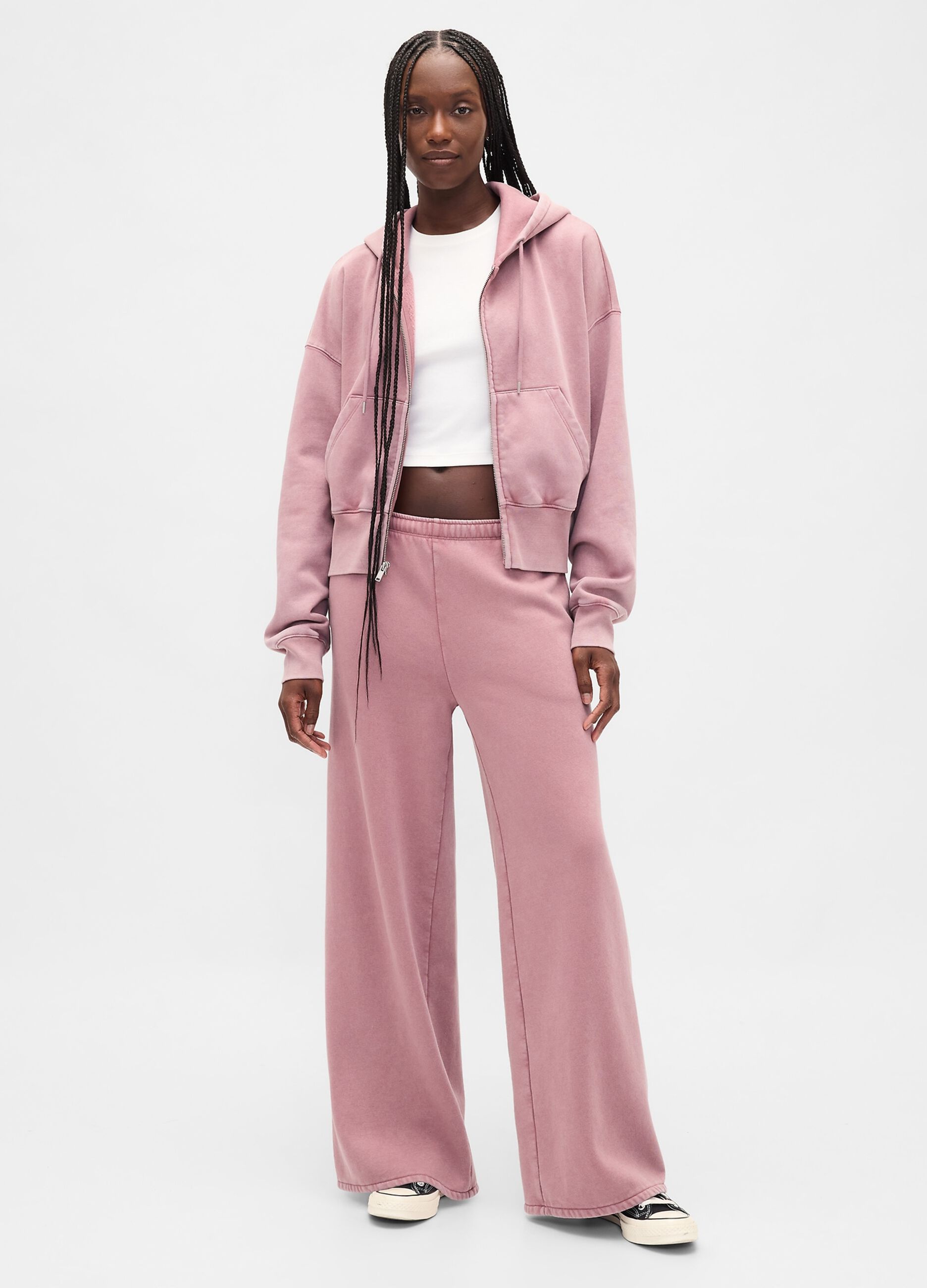 Pantaloni rosa da donna in misto cotone e poliestere