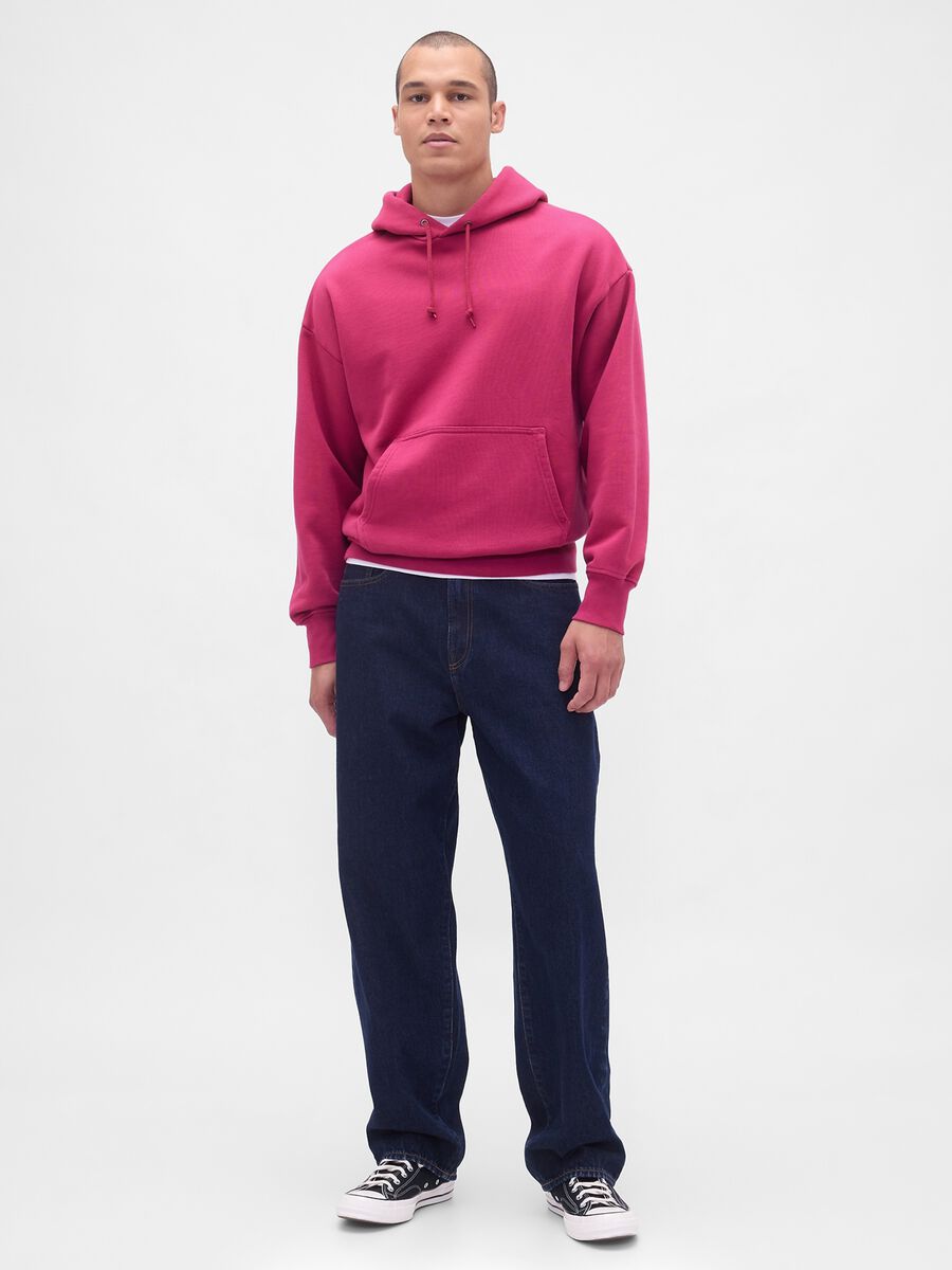 Pink Cotton-Blend Hoodie Man_2