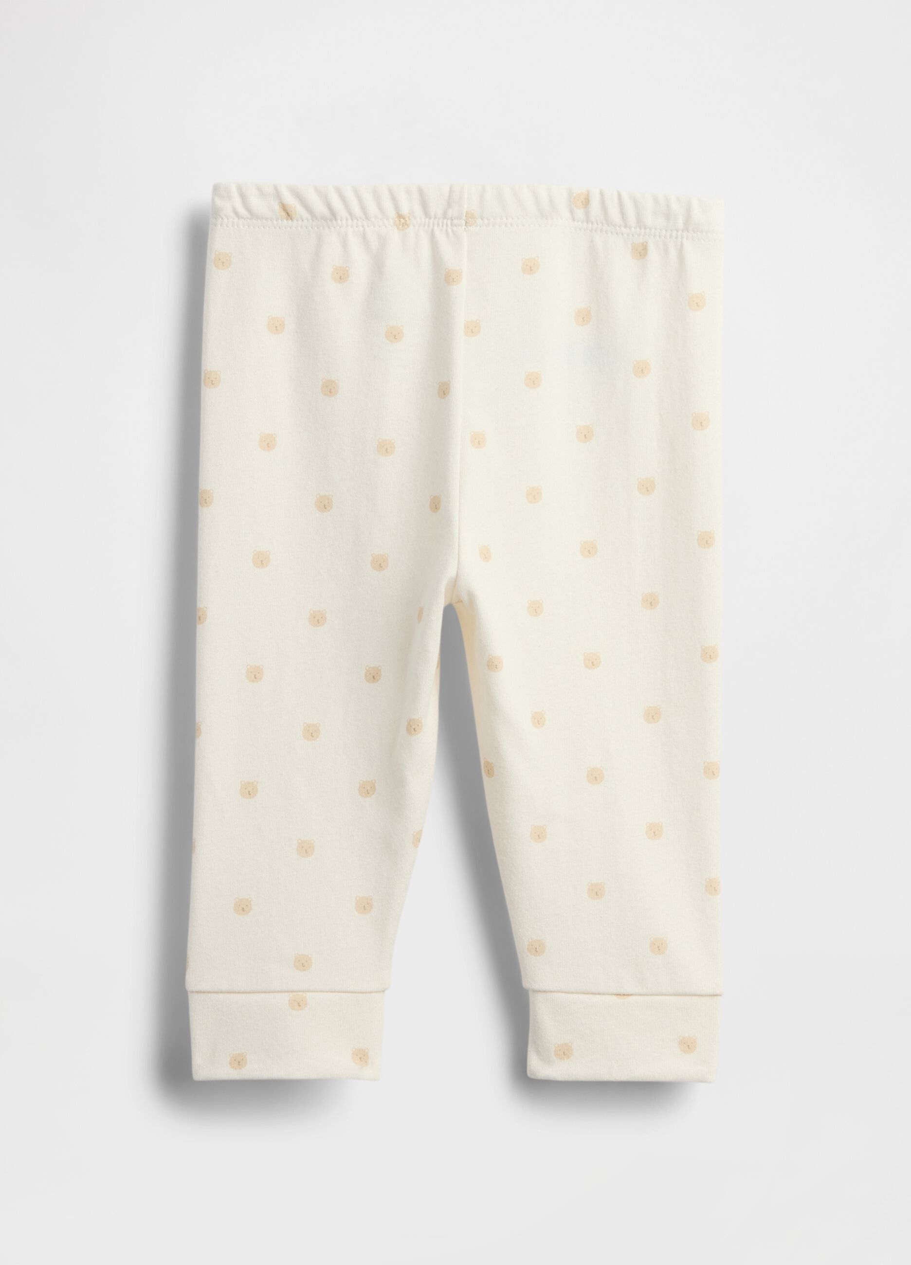 Pantaloni bianchi in cotone per neonati_1