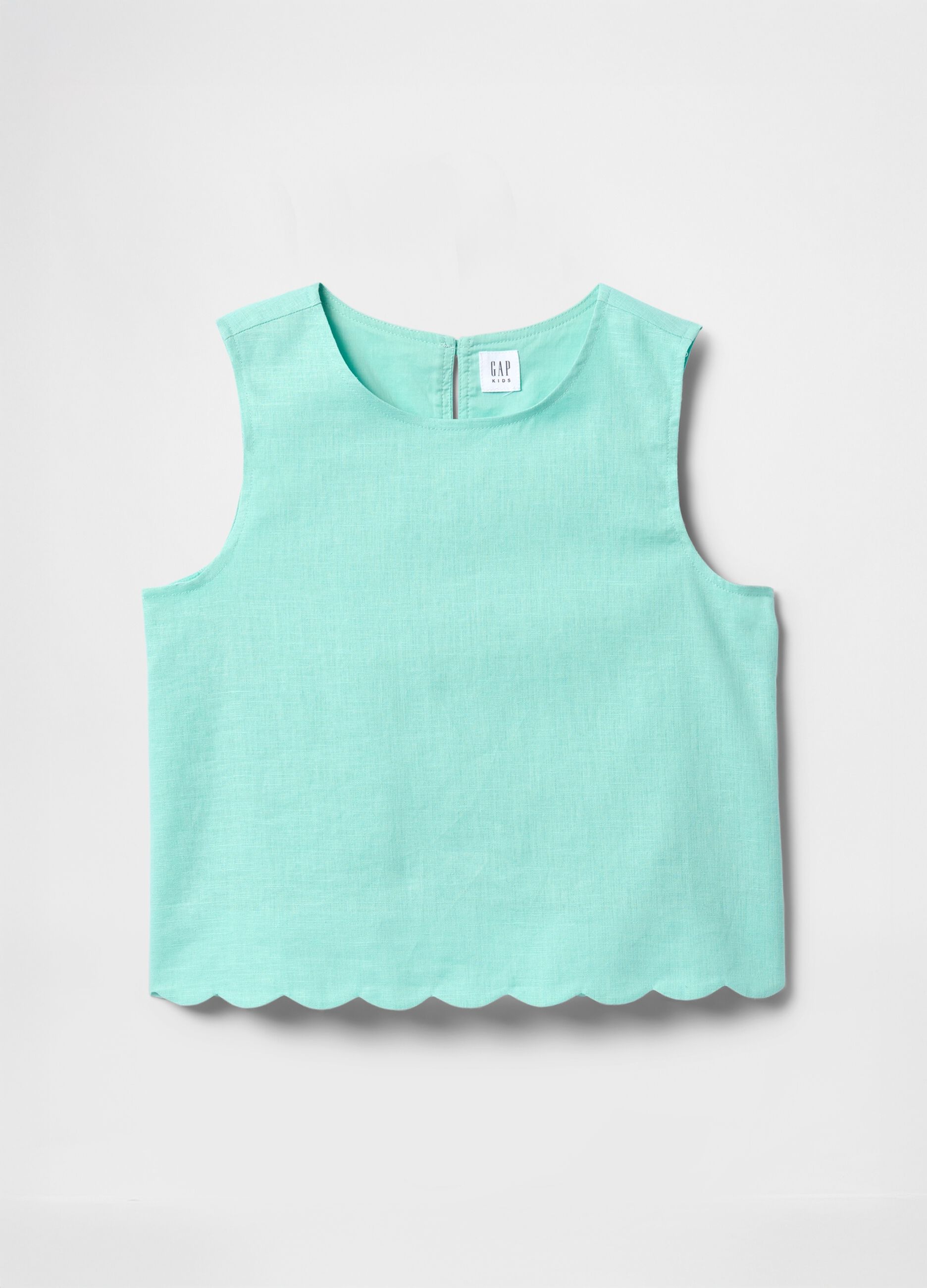 Completo verde acqua con top e pantaloncini a bordo a onde_3