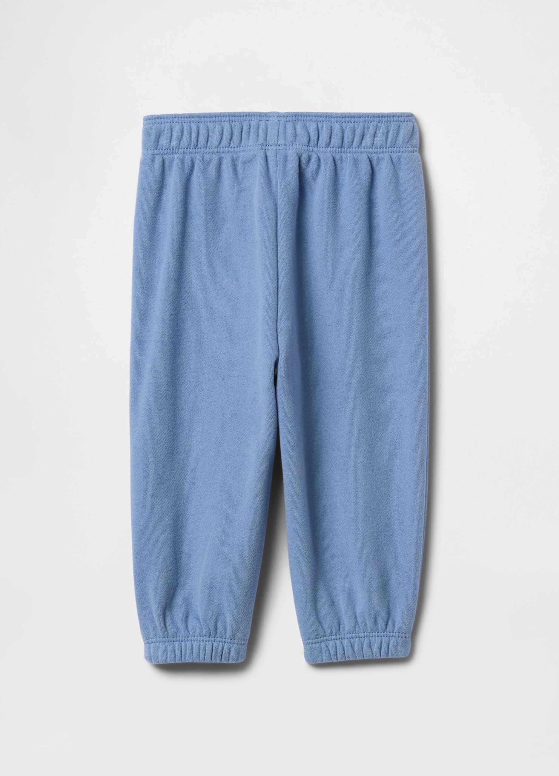 Pantaloni joggers azzurri in misto cotone_1