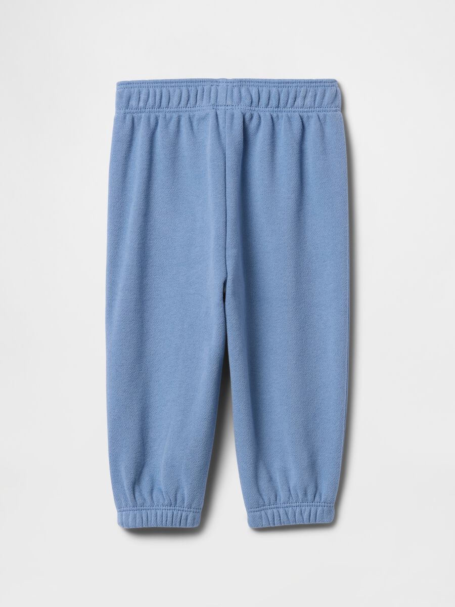 Pantaloni joggers azzurri in misto cotone Neonato_1