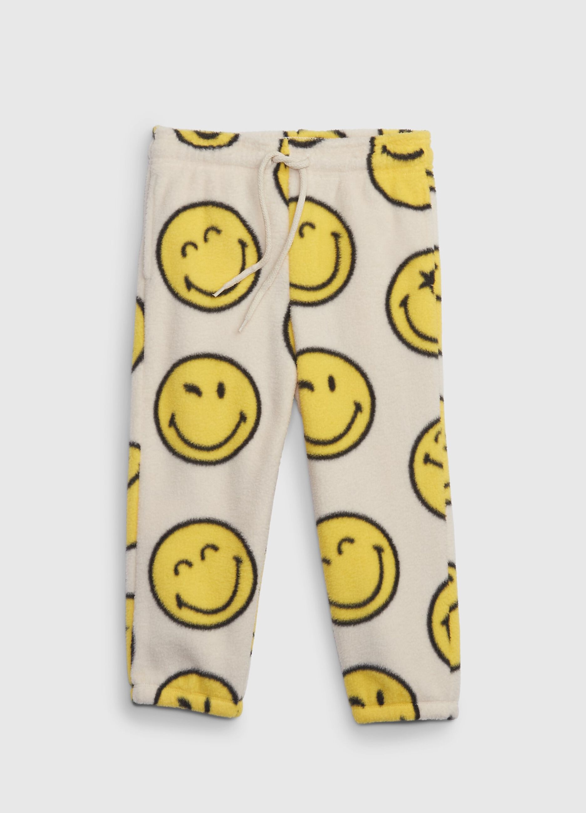 Smiley® fleece joggers with drawstring