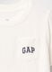 White Short Sleeve T-shirt with Pocket GAP Kids_2