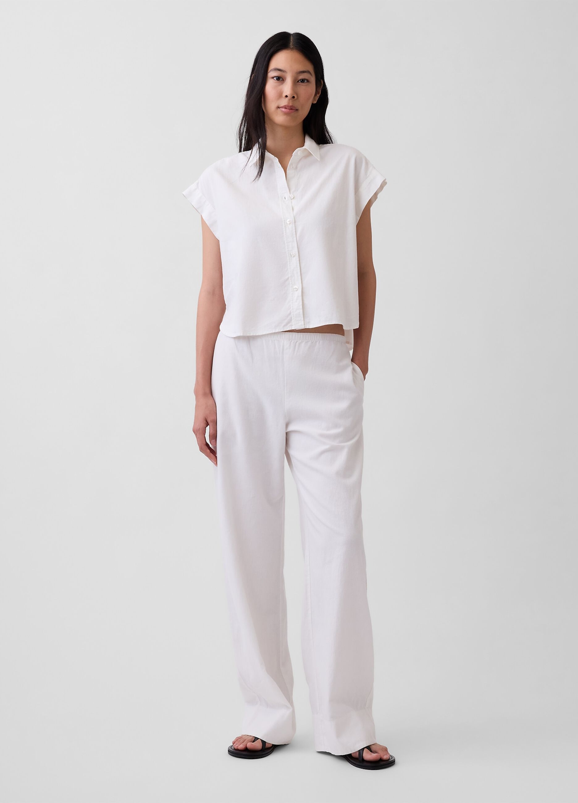 Camicia in misto lino