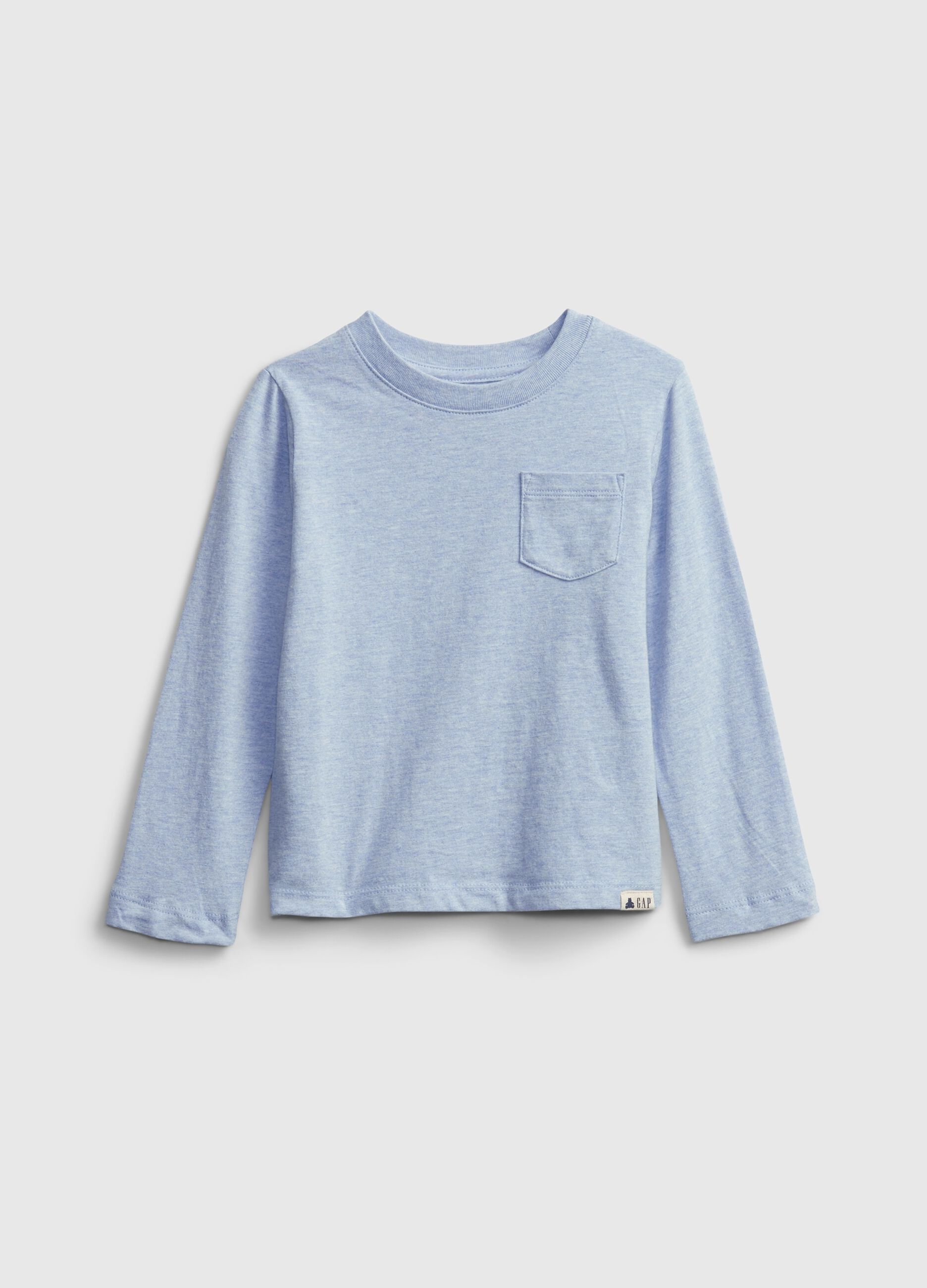 Long-sleeved T-shirt with pocket