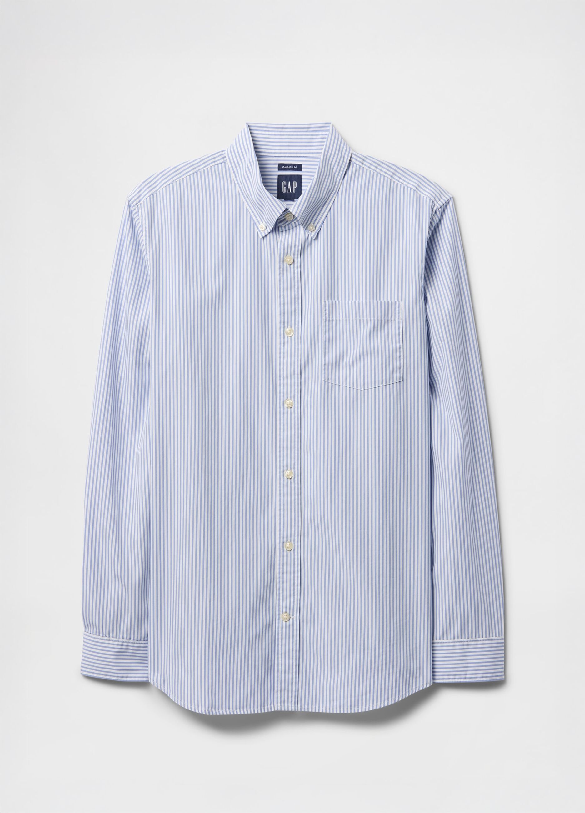 Camicia a righe azzurre in cotone_3