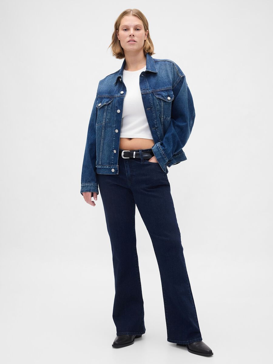 Pantaloni denim blu elasticizzati Donna_4