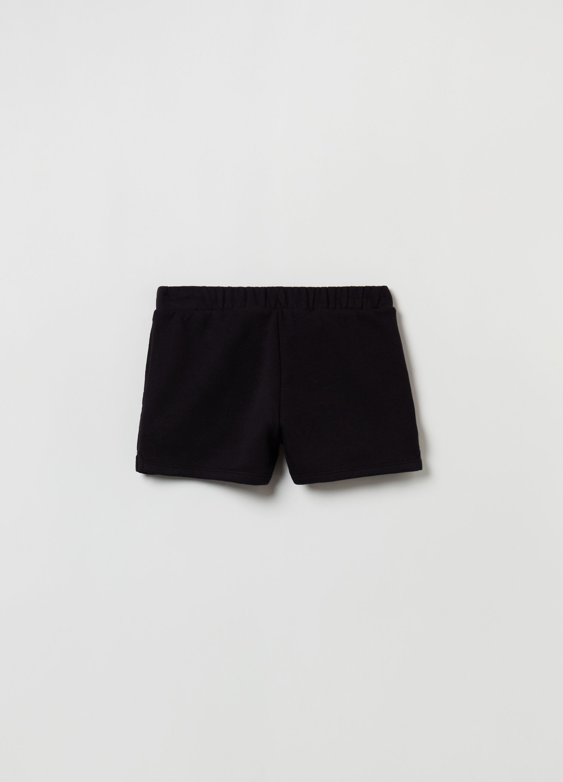 Shorts in cotone stampa logo glitter_1