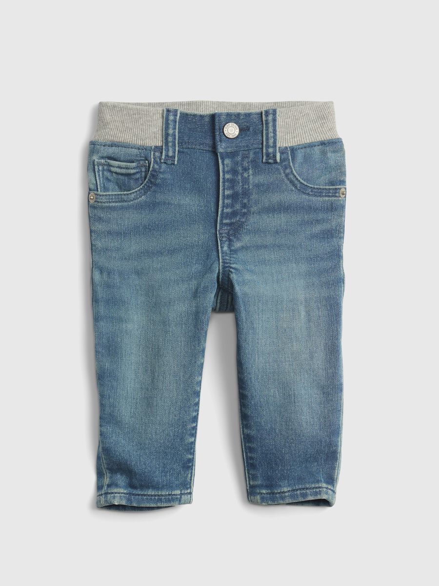 Slim-fit jeans with five pockets Newborn Boy_0