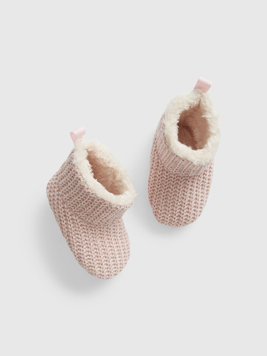 Shoes with faux fur lining Newborn Boy_0