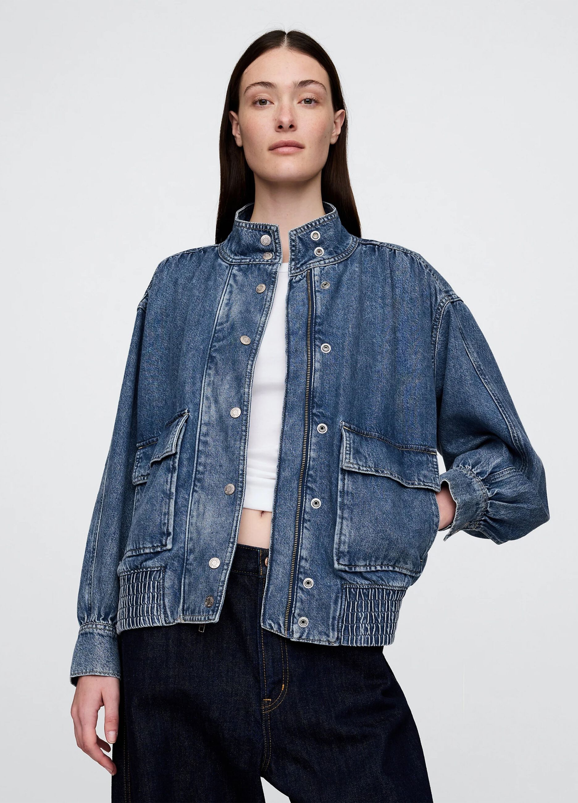 Denim jacket with pockets