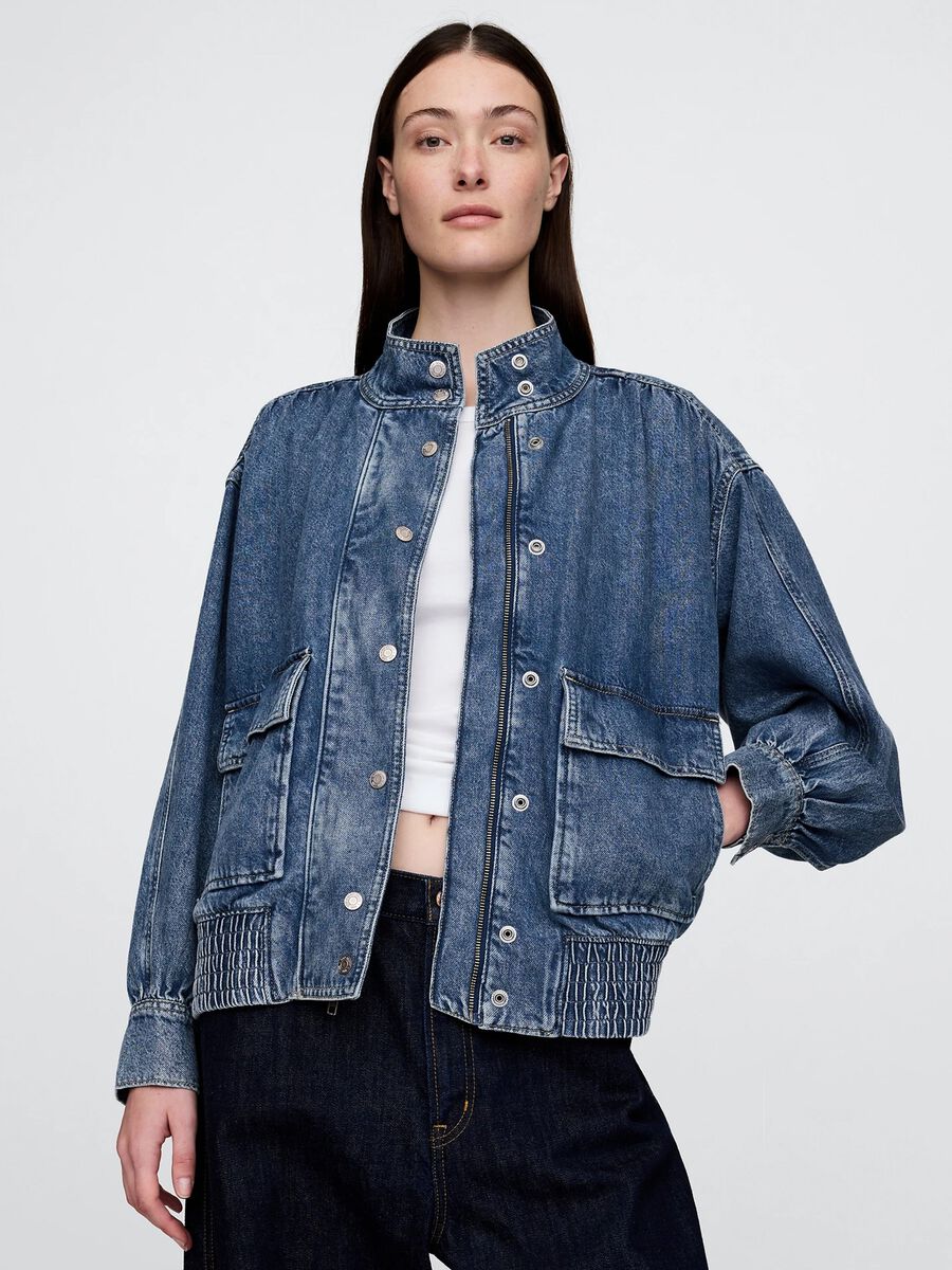 Giacca denim blu Gap Donna_0