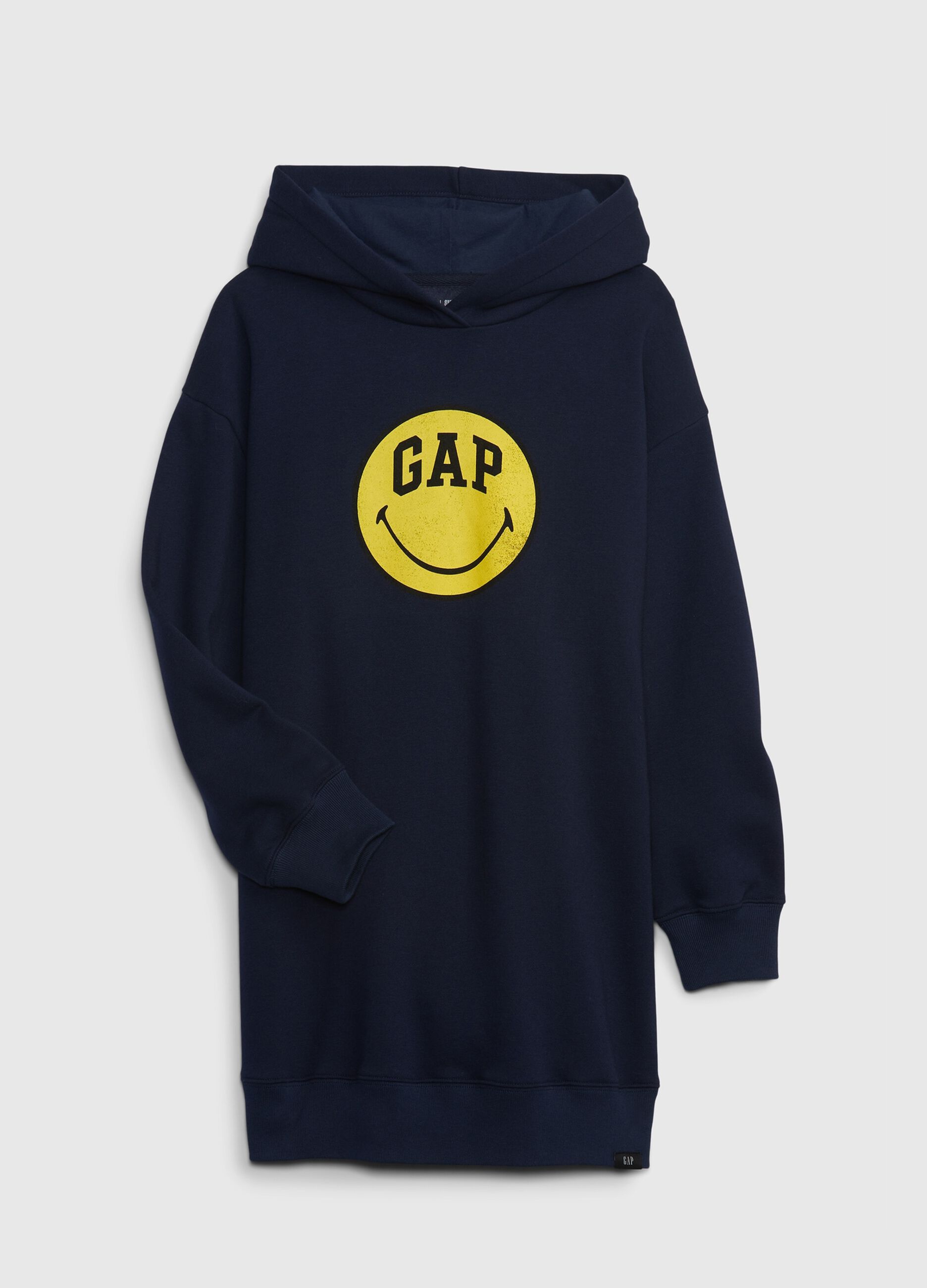 Abito felpa con stampa Smiley® e logo
