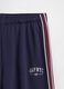 Pantaloni blu palazzo in misto cotone_5