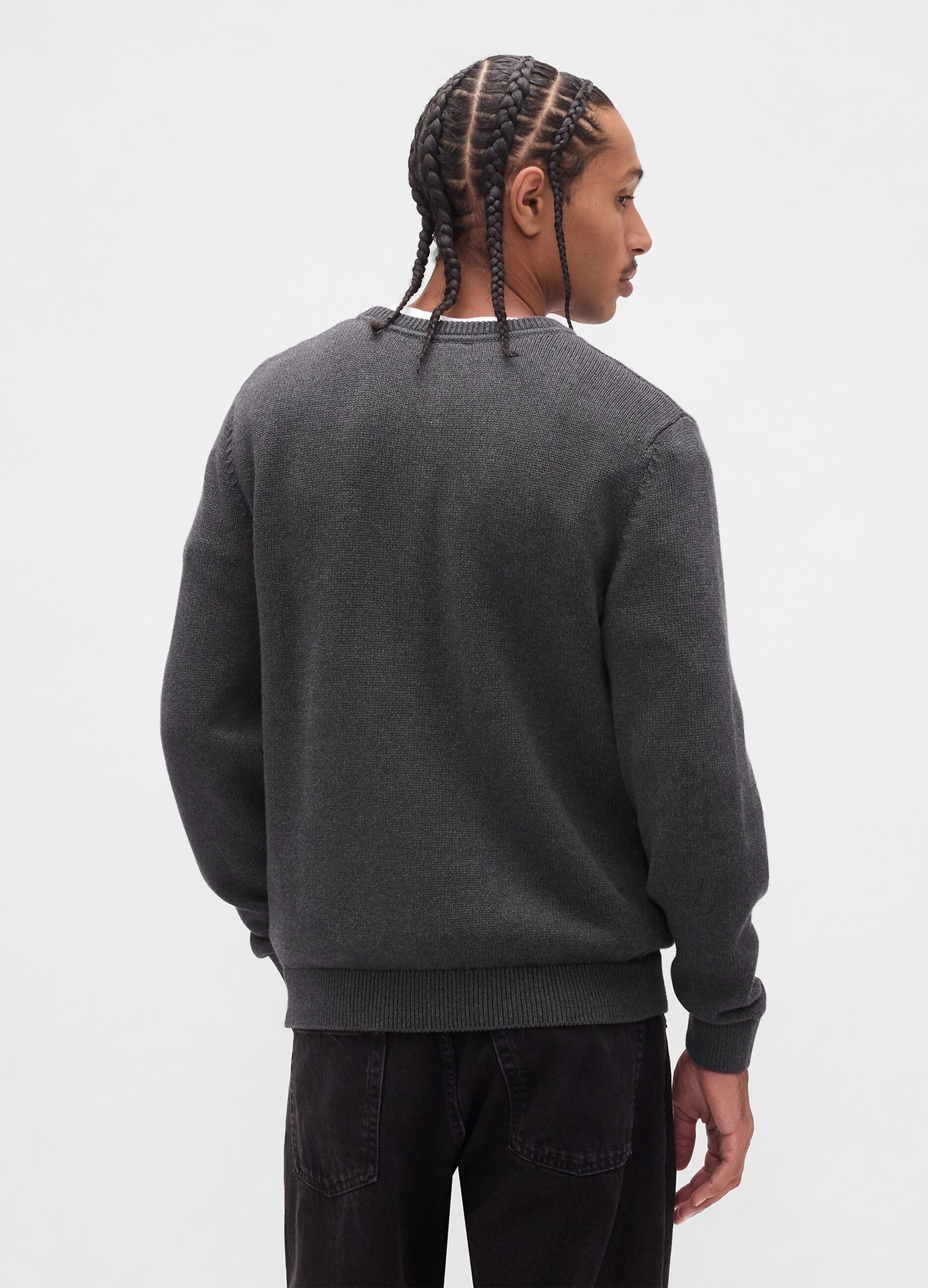 Maglione grigio in cotone_1