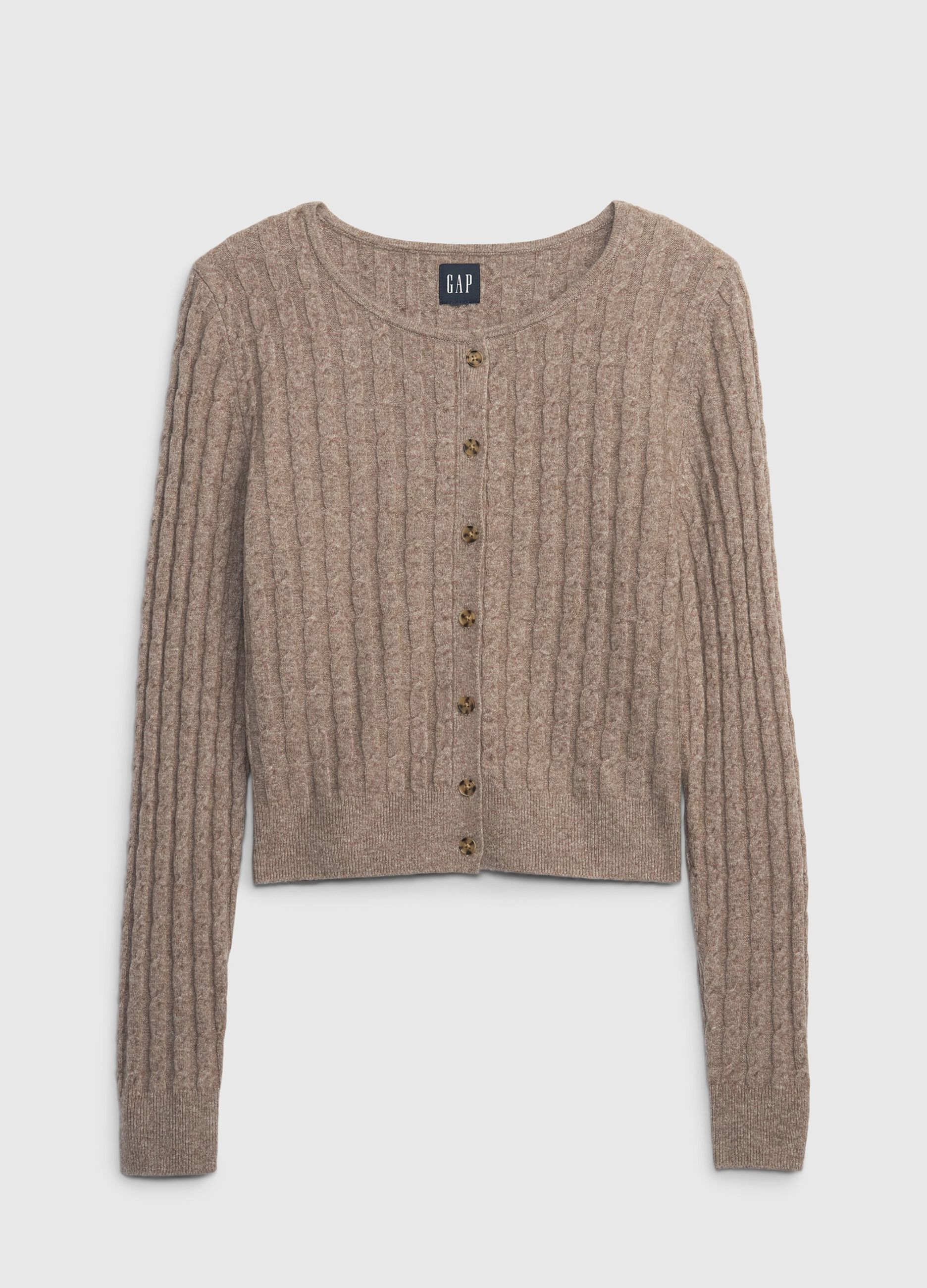 Cardigan with cable-knit design_3