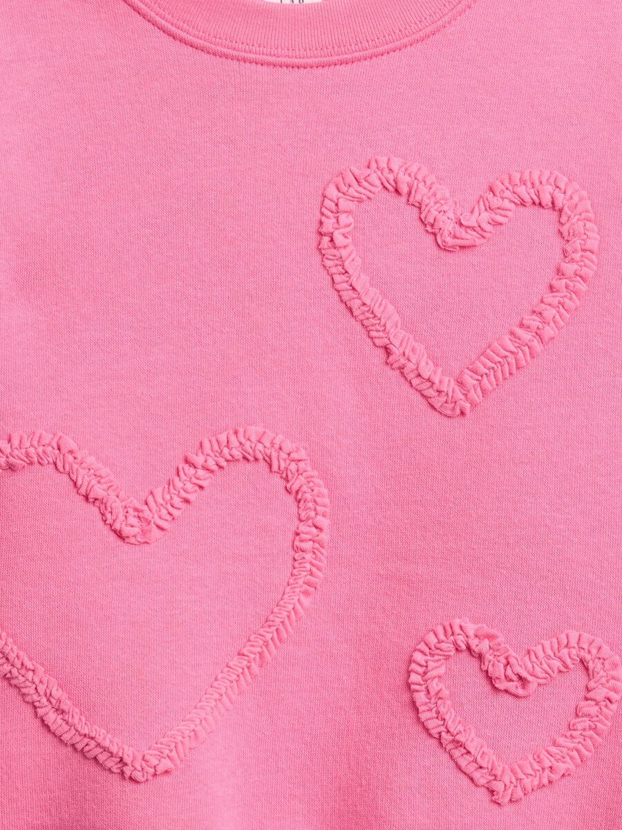 Felpa rosa in misto cotone Bambina_2