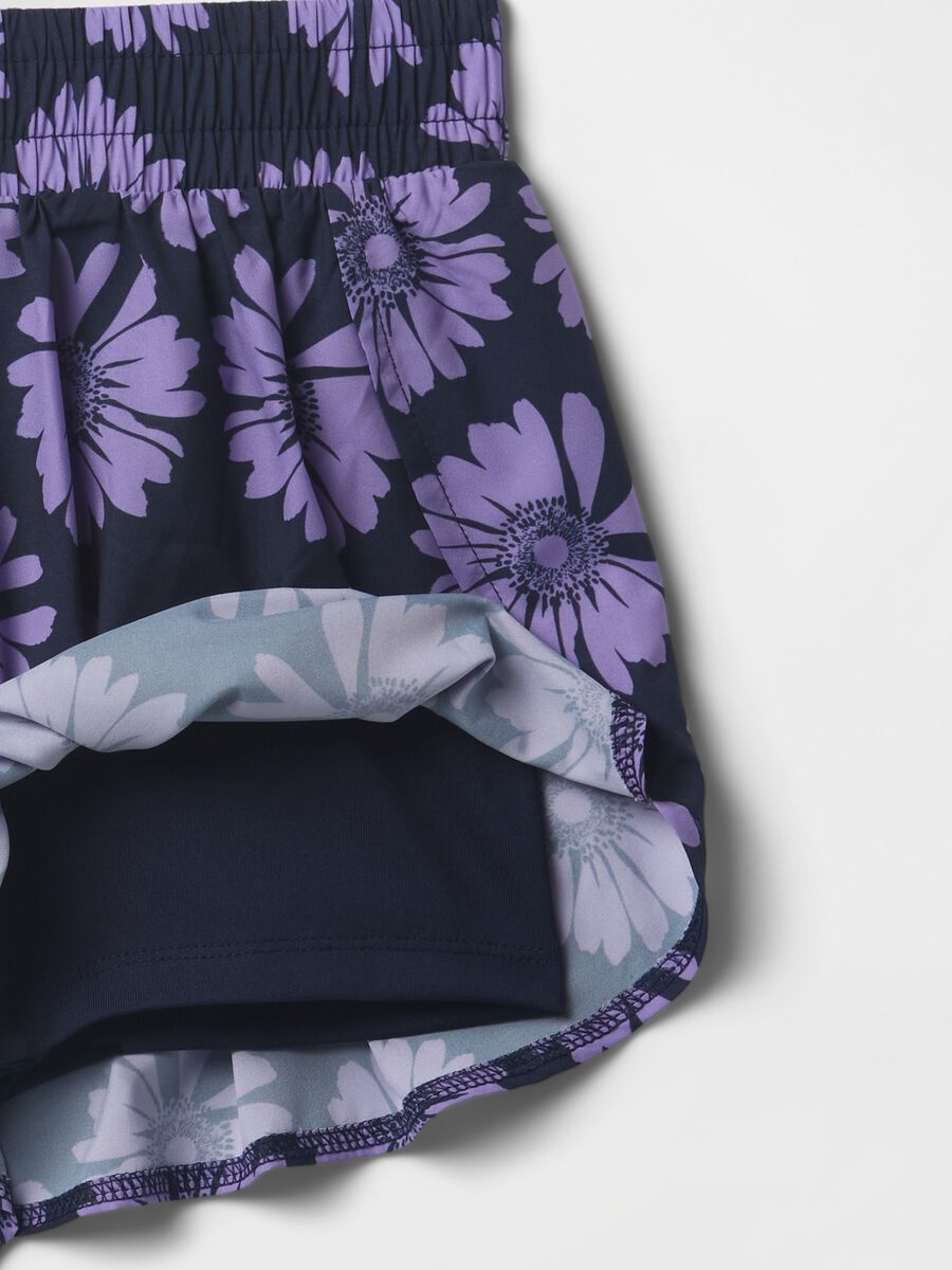 Short a fiori viola Bambina_4