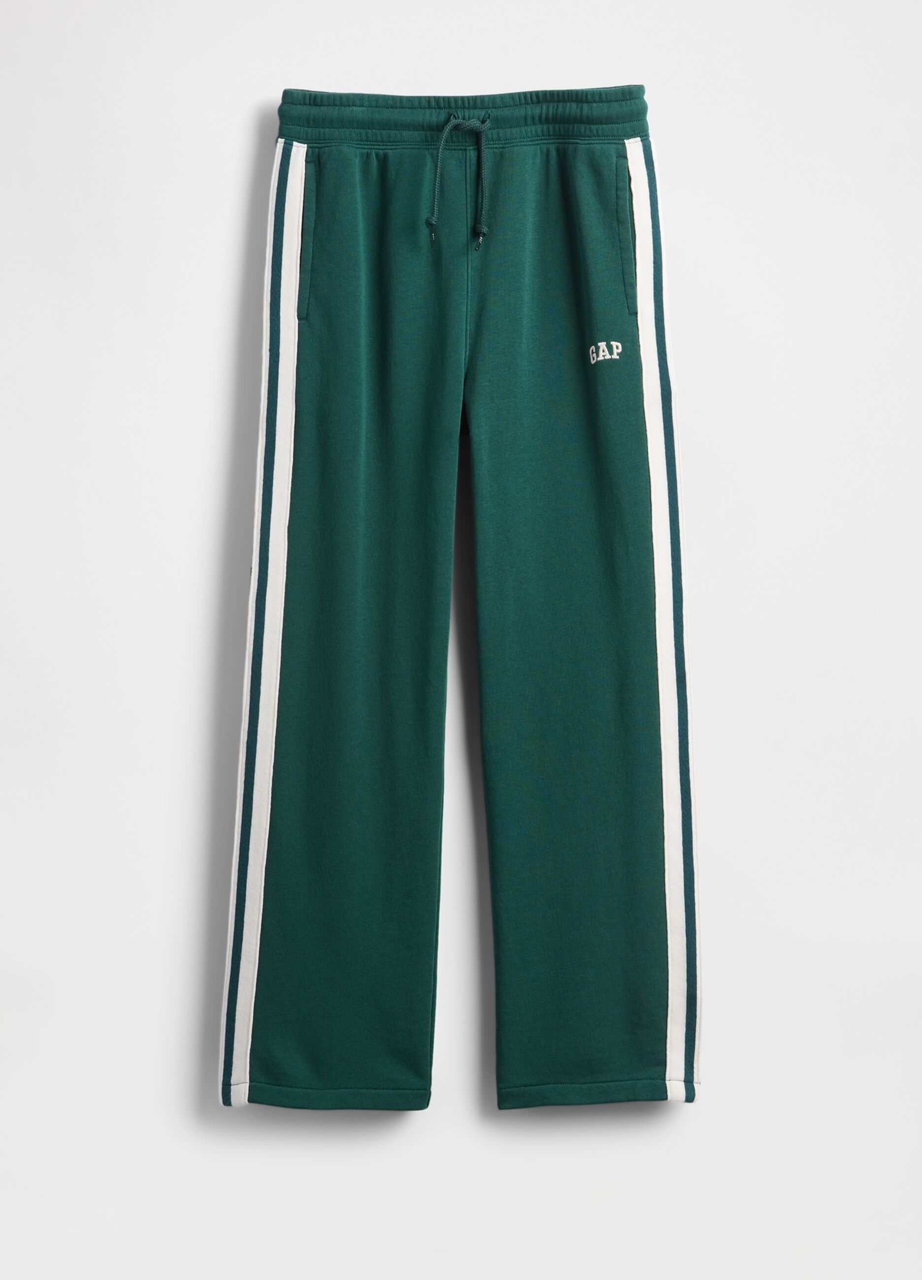 Green knitted trousers for children_3