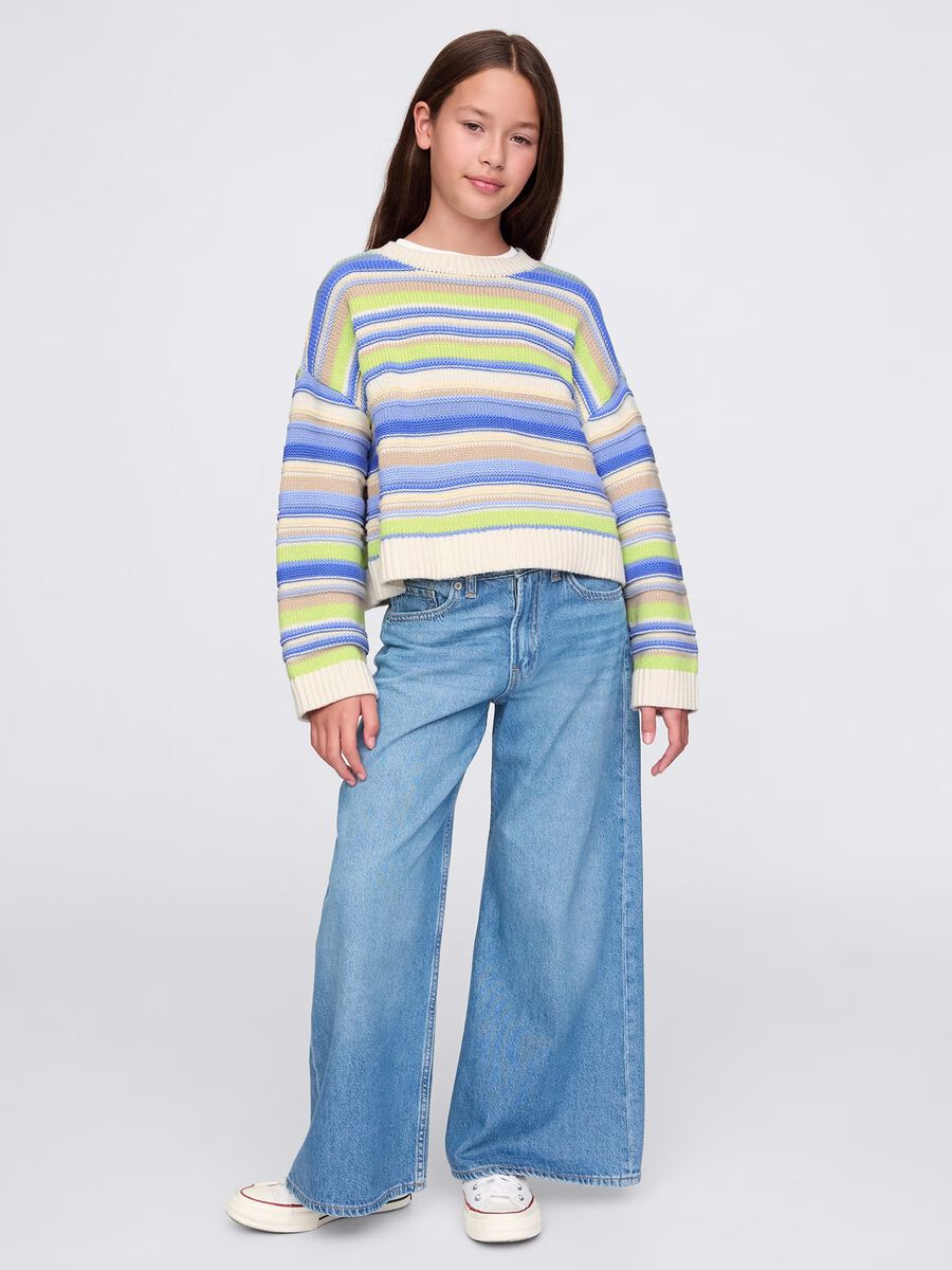 Cotton Girl's Striped Jumper Girl_1