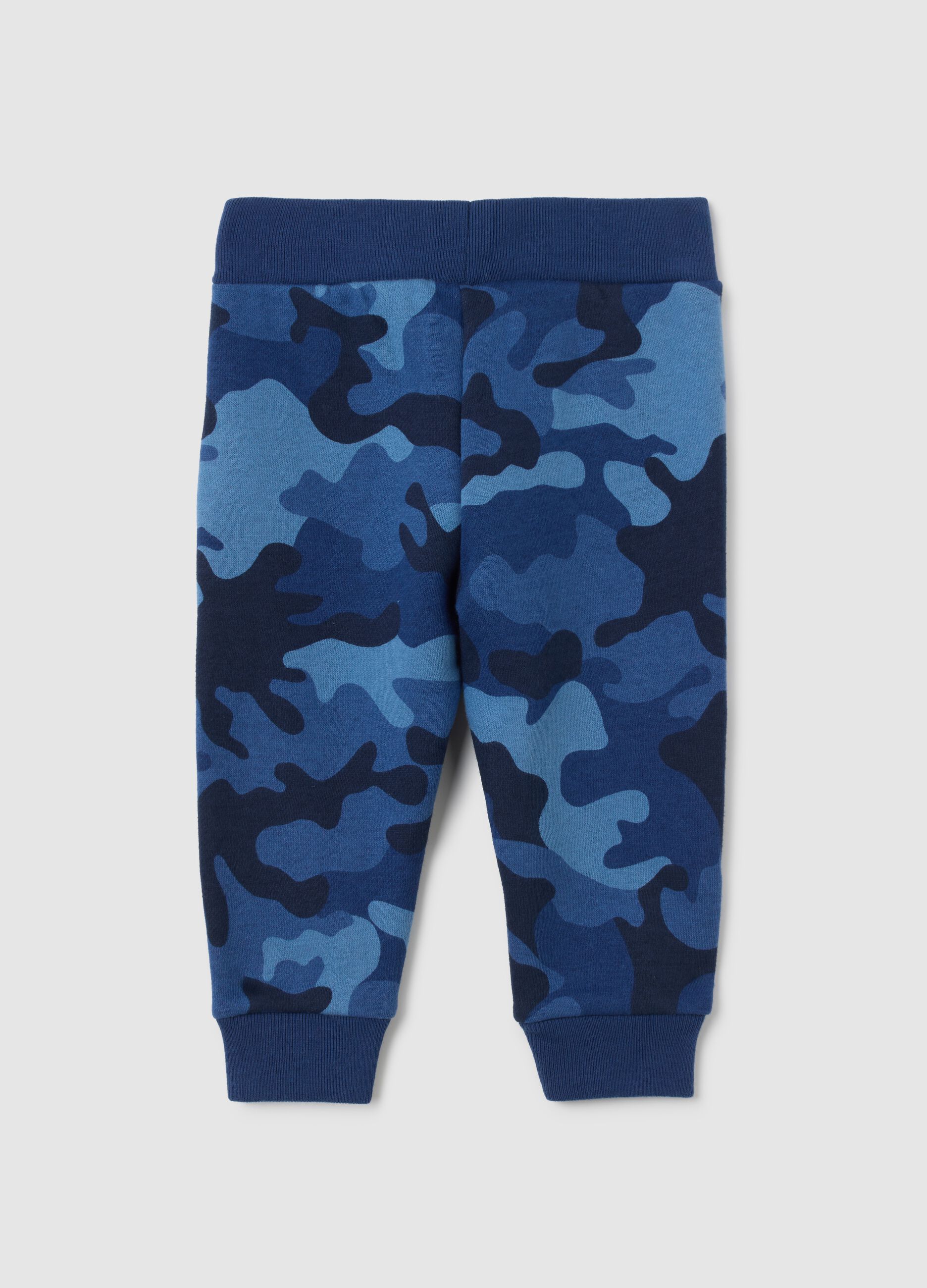Camo joggers with logo embroidery_1