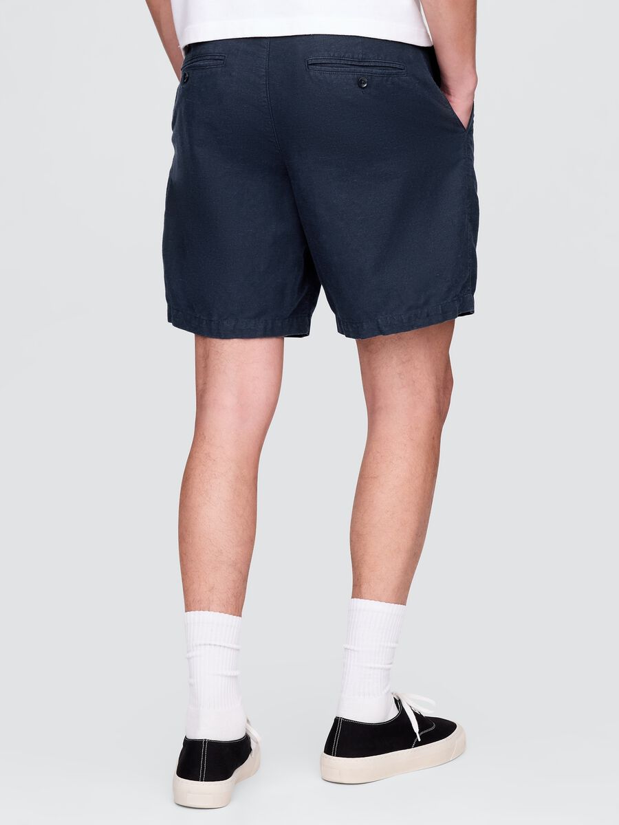 Shorts blu in lino e cotone Gap Uomo_2