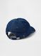 Berretto da baseball in denim con ricamo logo_1