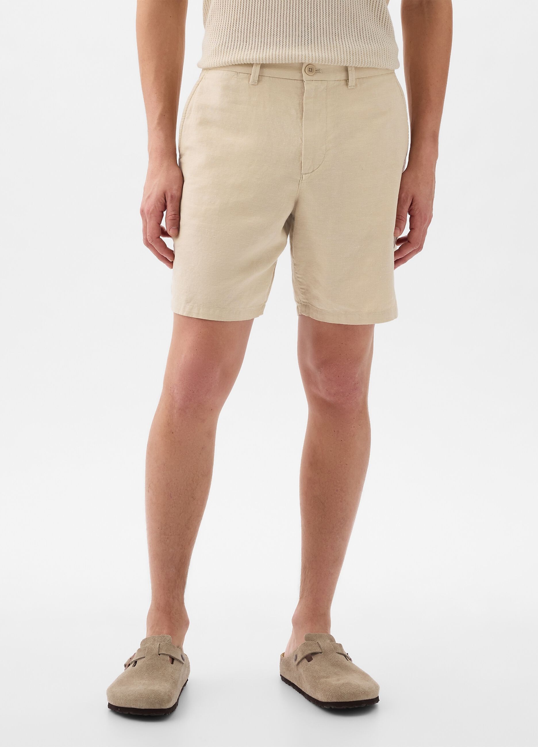 Bermuda relaxed fit in lino e cotone_2