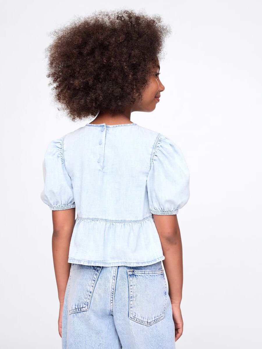 Blusa a maniche corte in cotone per ragazze Bambina_2