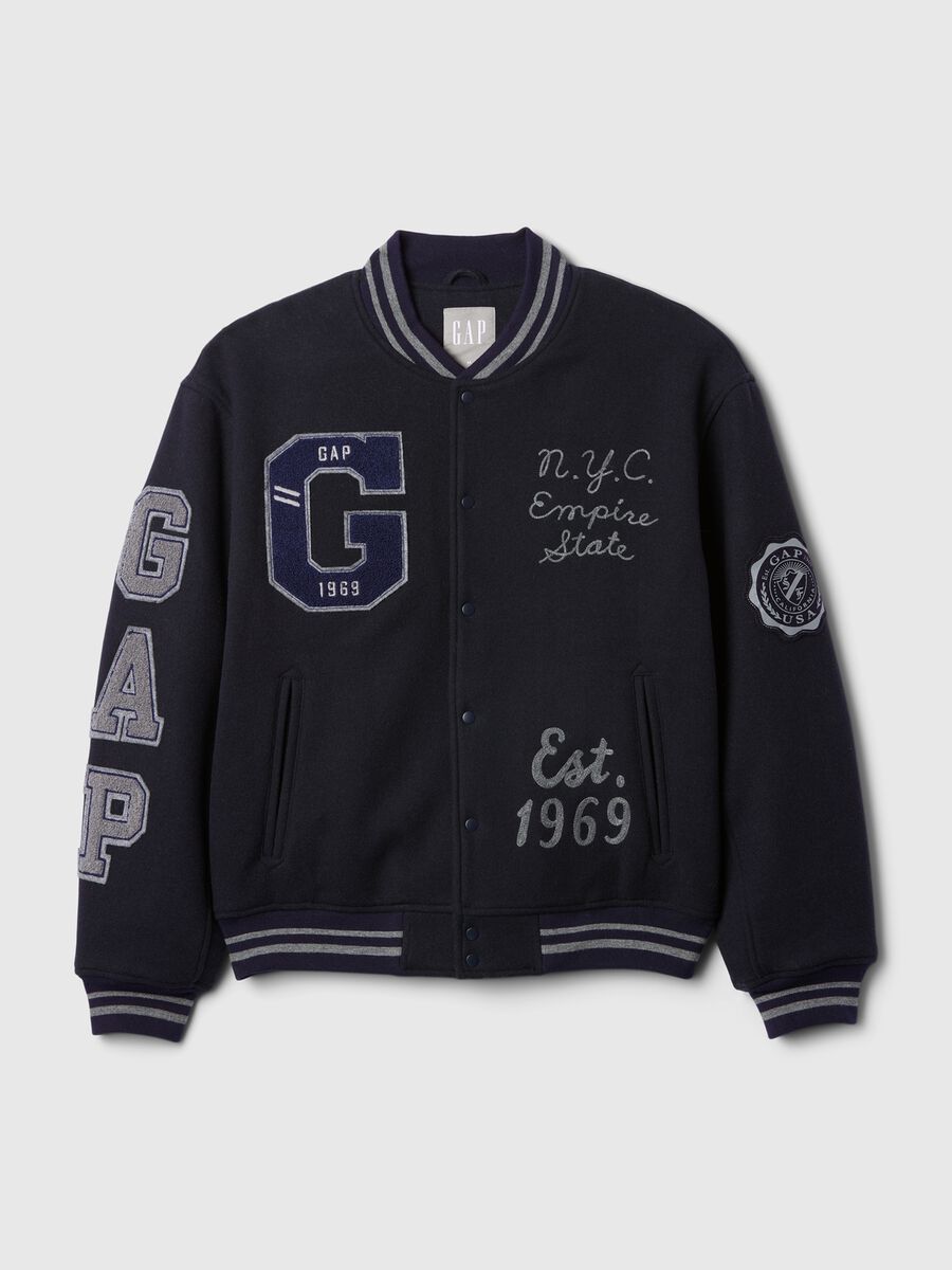 Varsity bomber jacket with patch and embroidery Man_3