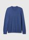 Maglione girocollo azzurro in misto cotone_4