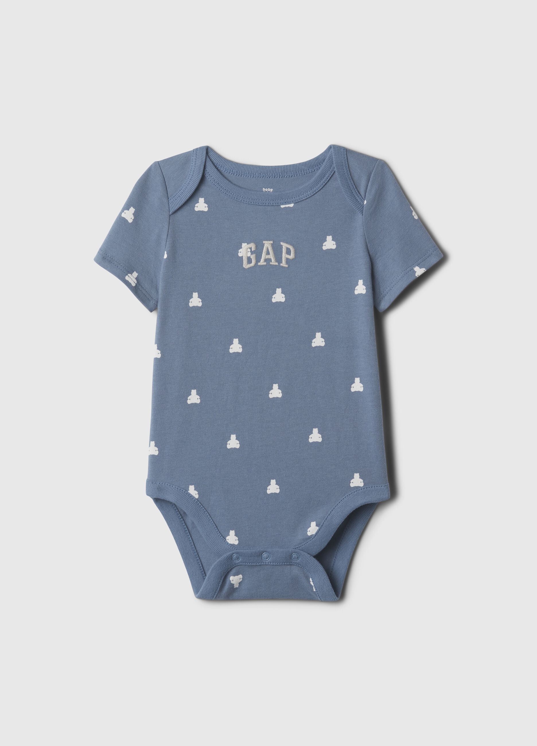 Body con ricamo logo e orso Brennan