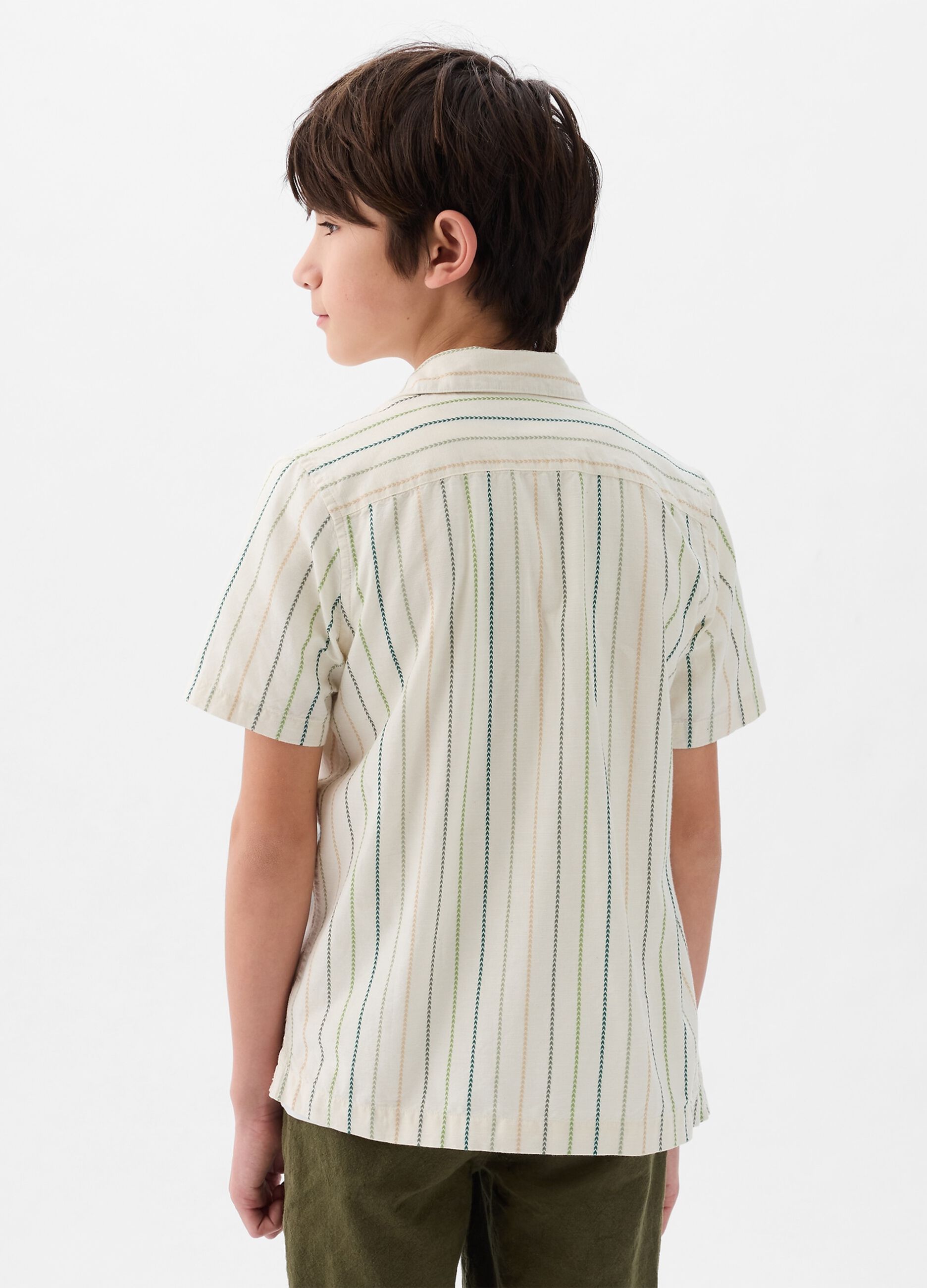 Cotton dobby shirt with pattern_1