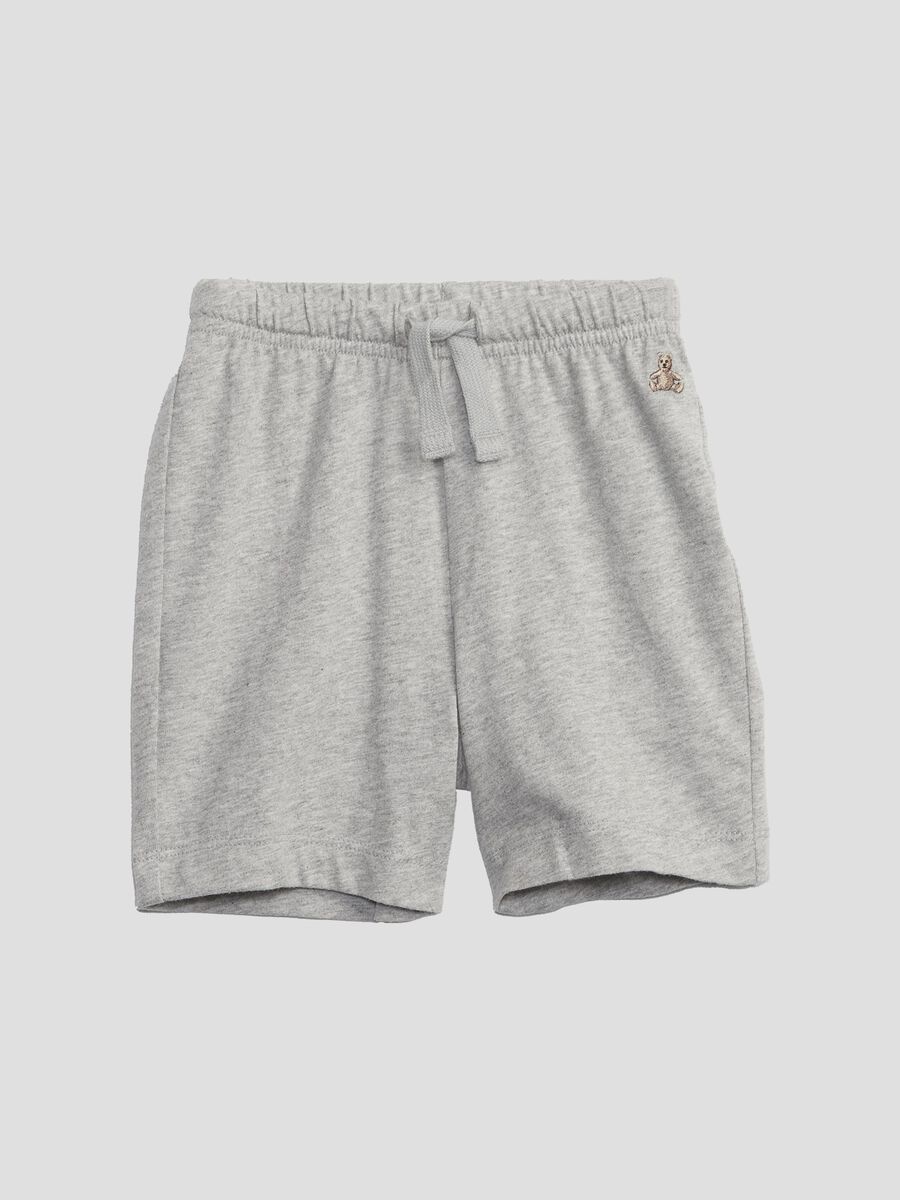 Bermuda jogger con ricamo orsetto Bimbo_0