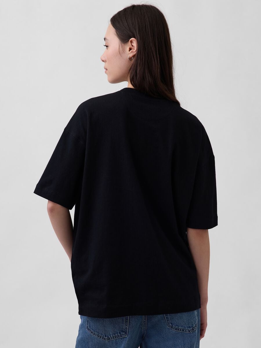 T-shirt in puro cotone a maniche corte con logo GAP Donna_1