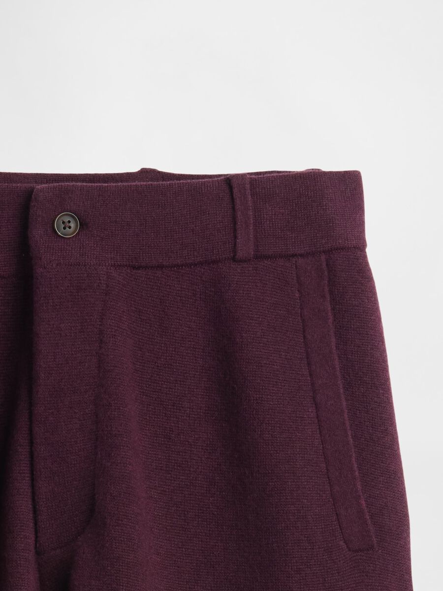 Pantaloni viola da donna in misto cotone Donna_5
