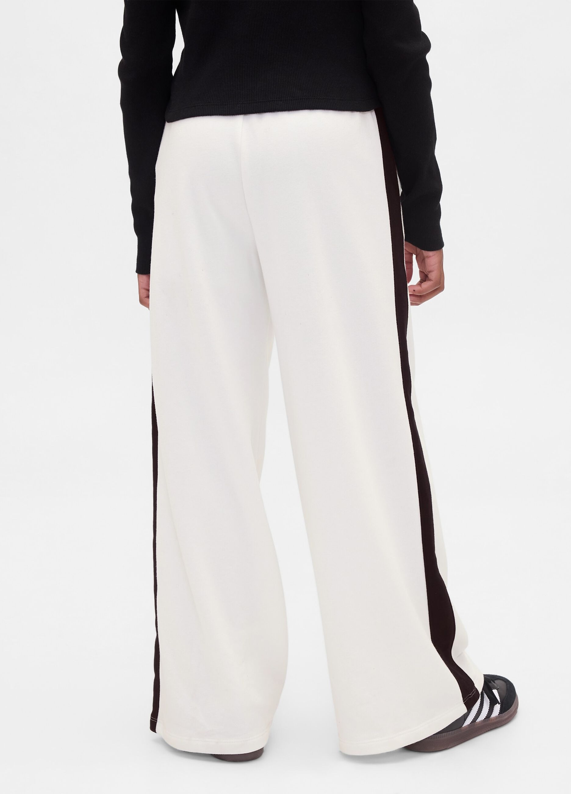 Pantaloni bianchi per bambina in cotone_2