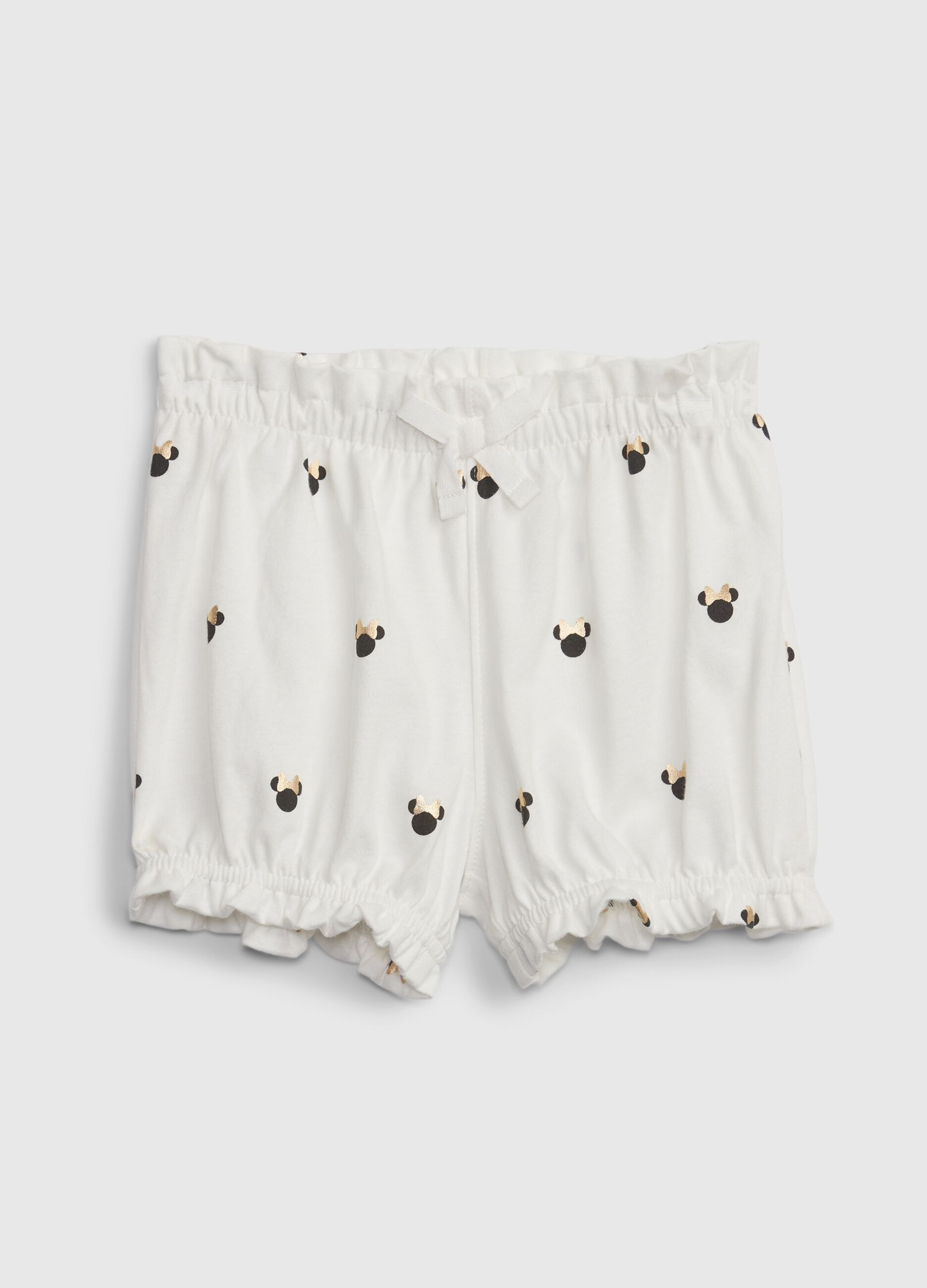 Organic cotton shorts with print and embroidery