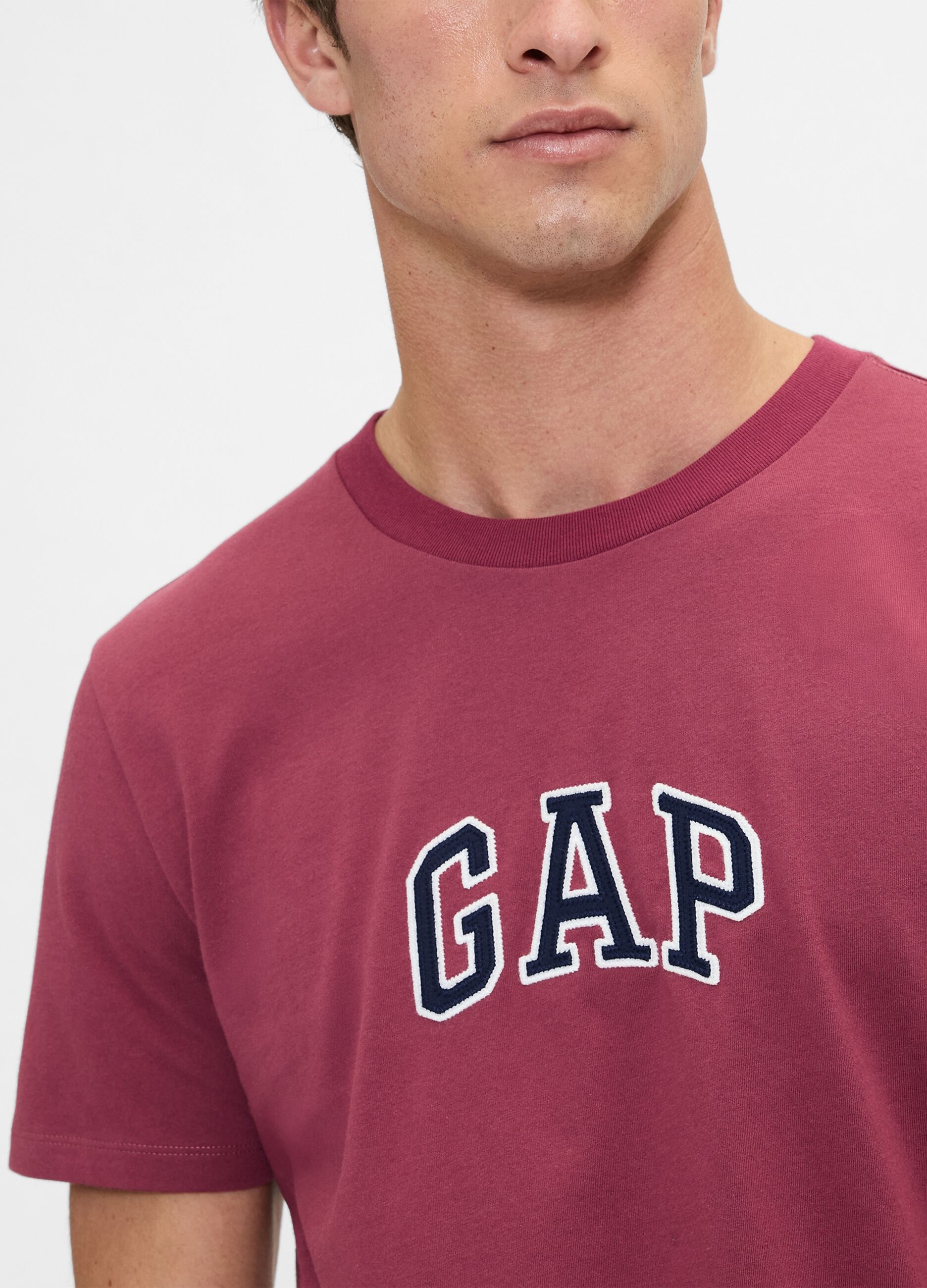 Pink cotton t-shirt with logo
