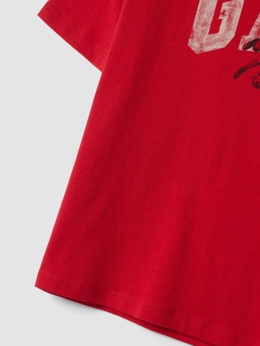 T-shirt con logo GAP a maniche corte in puro cotone Bambino_3