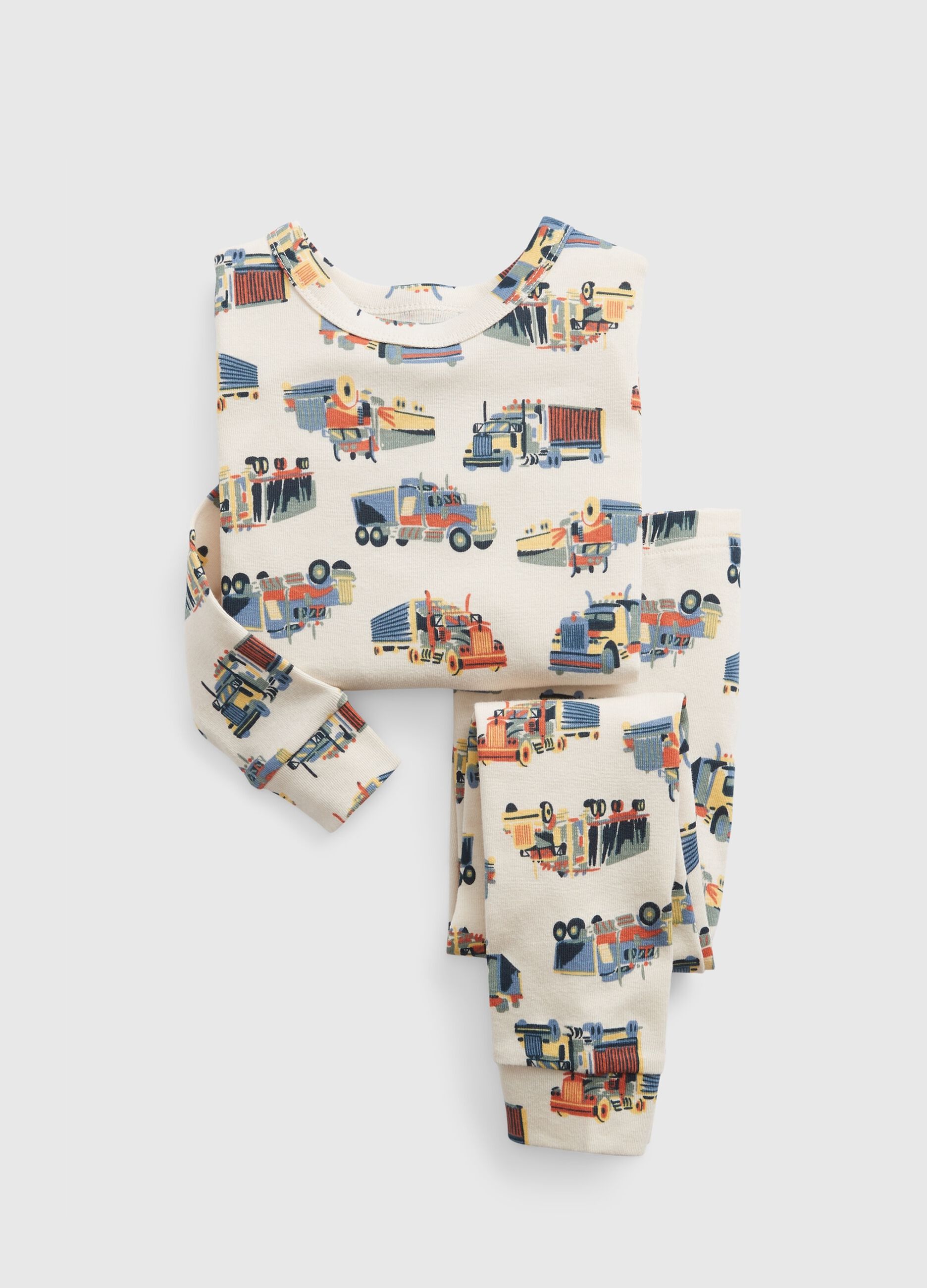 Pyjamas with lorry print