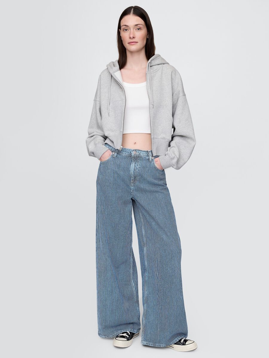 Jeans a righe bianche e blu Gap in misto cotone e Lyocell Donna_0