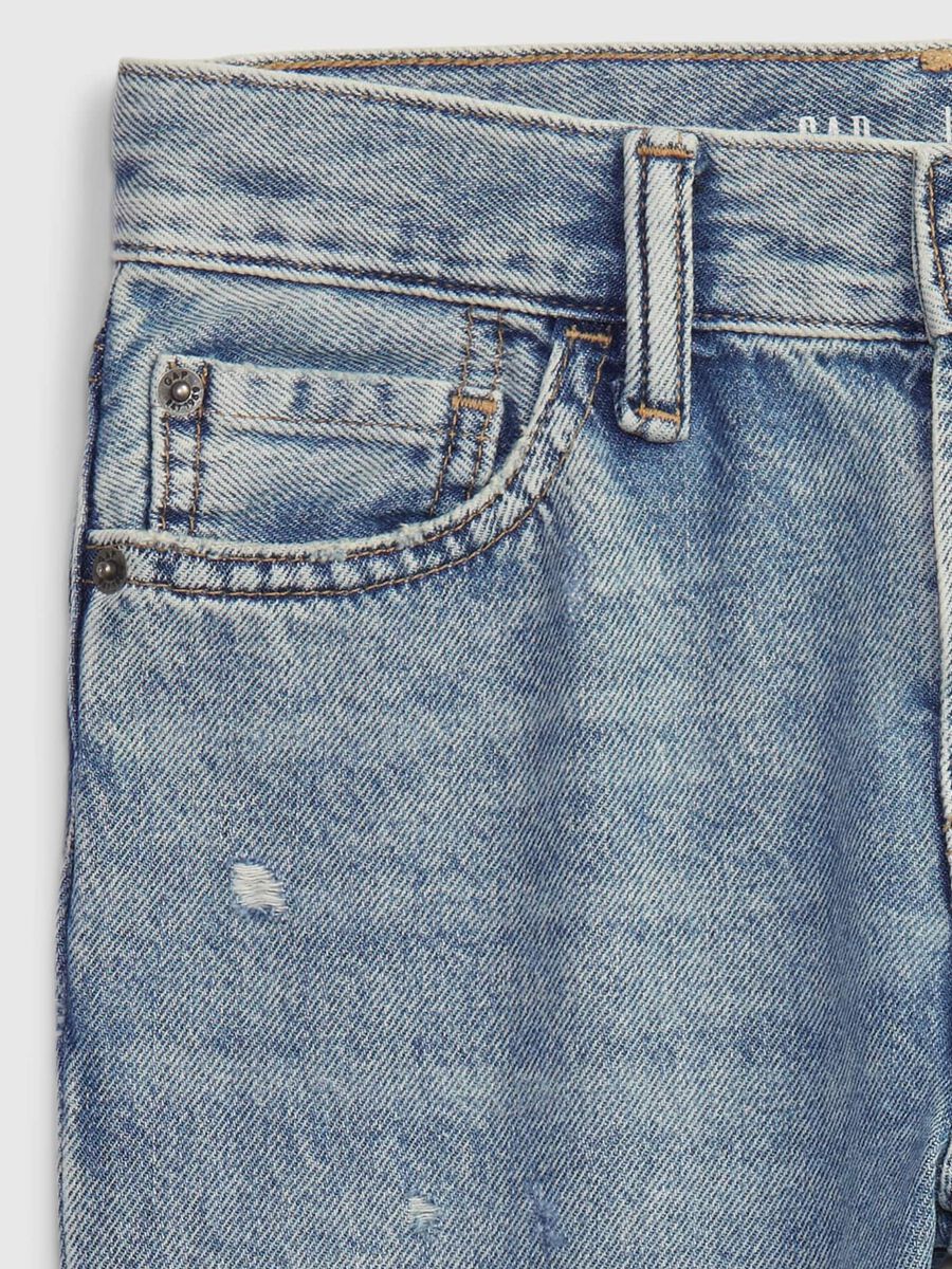 Five-pocket jeans with abrasions Boy_4