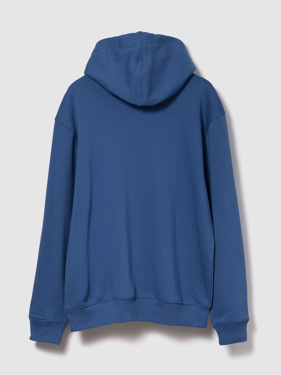 Felpa blu con cappuccio Uomo_1