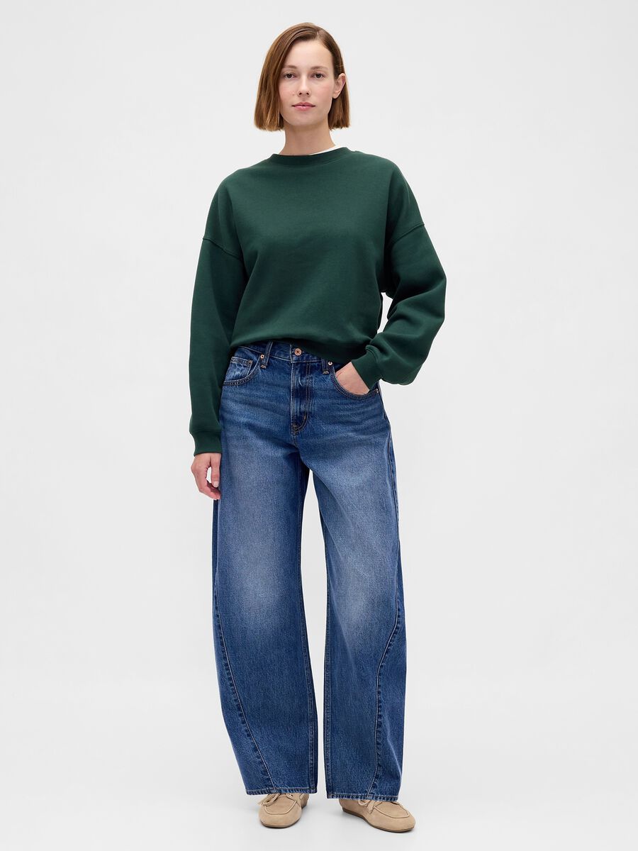 Green Crewneck Sweatshirt Woman_2