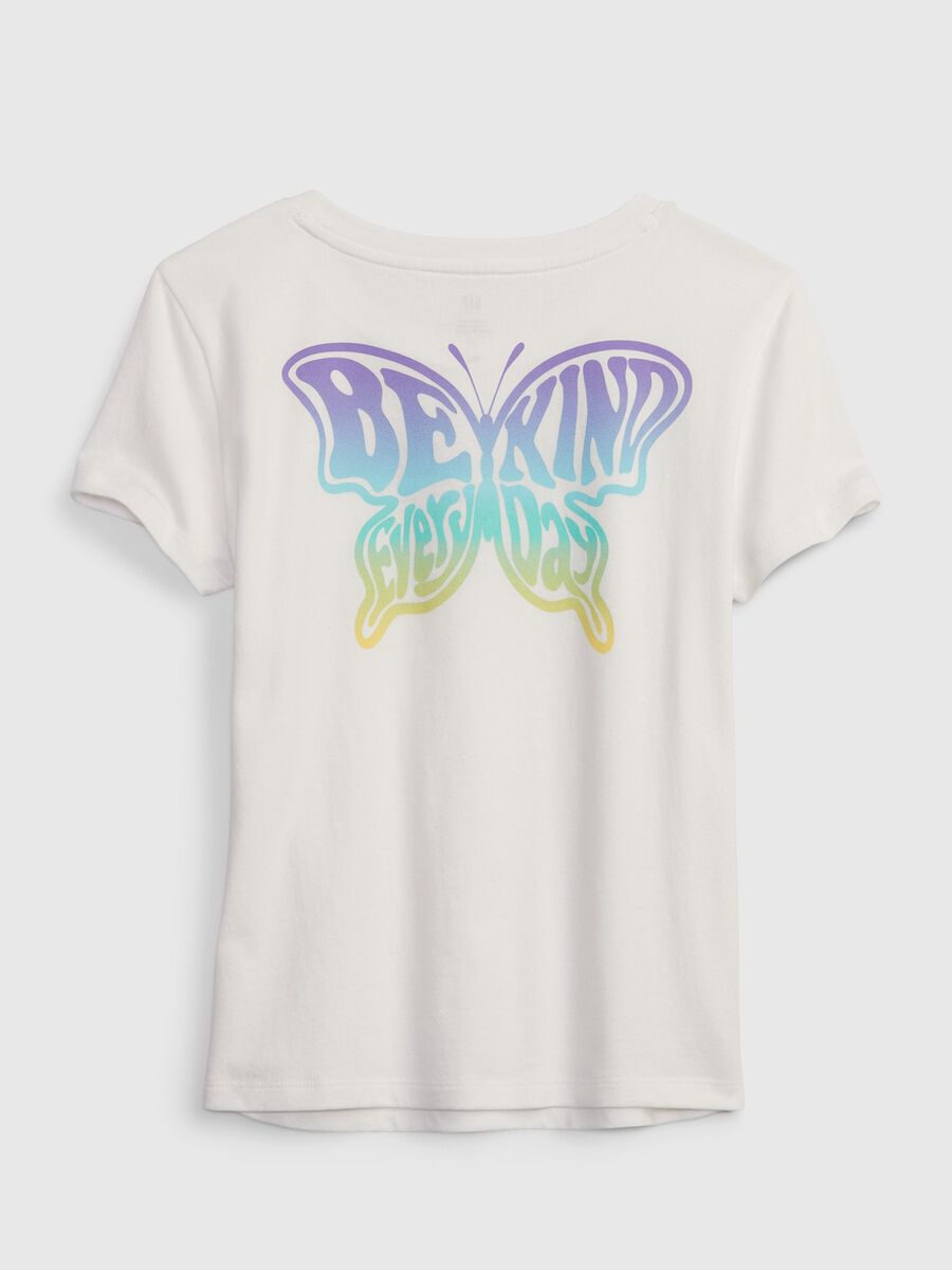 T-shirt con stampa farfalla degradé Bambina_1