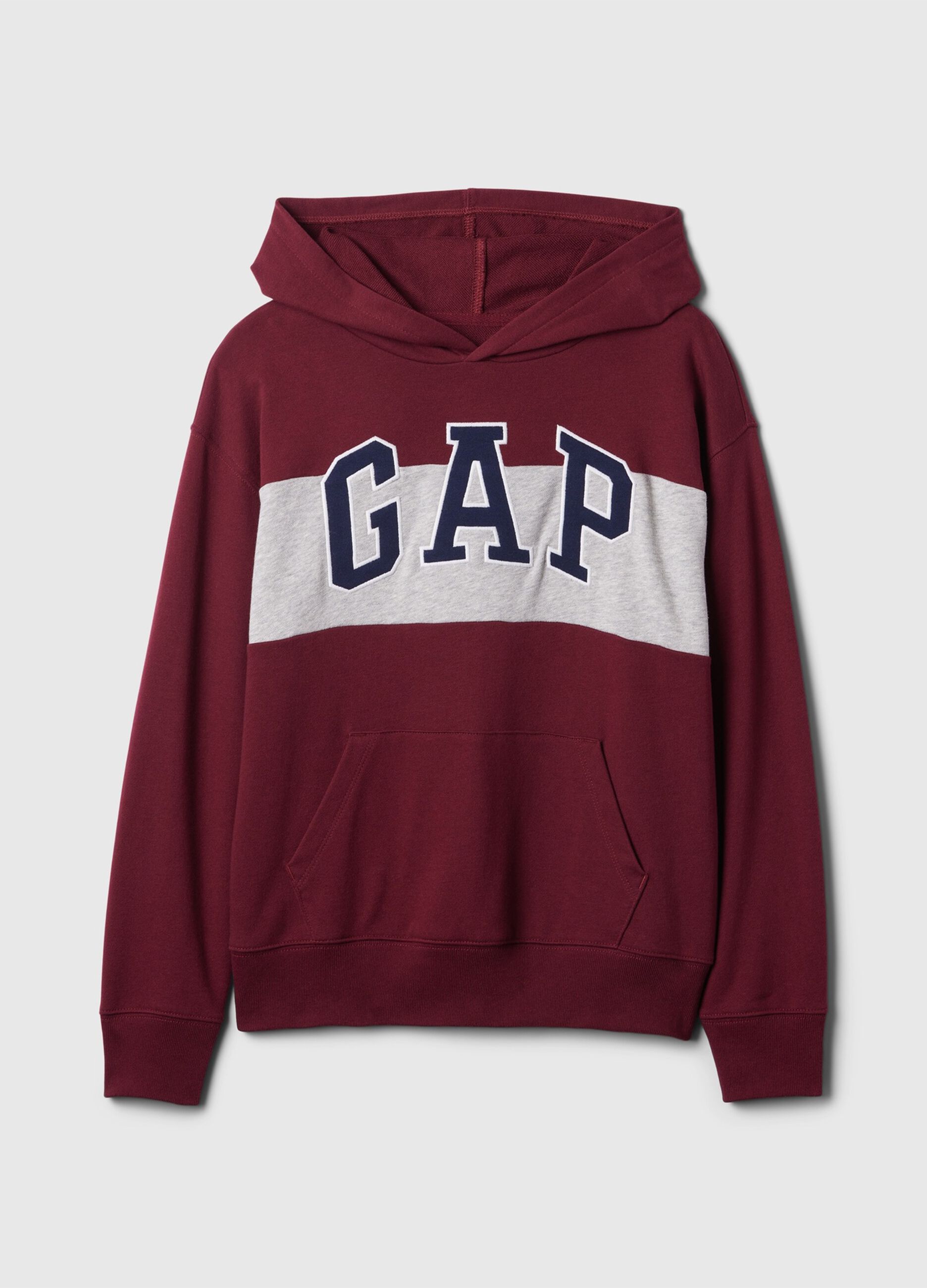 Felpa colorblock con ricamo logo_3